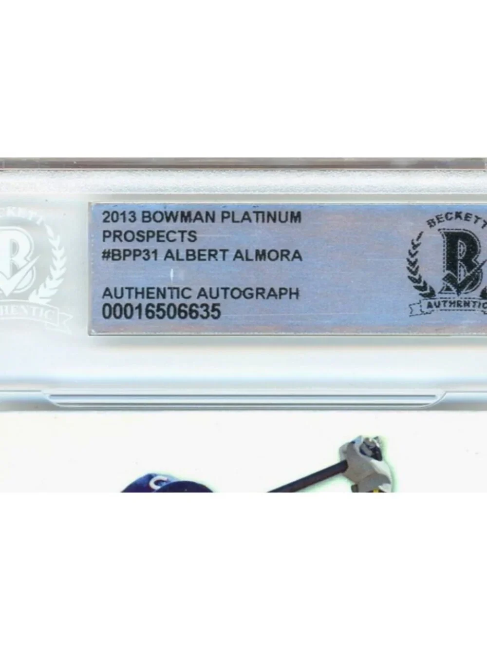 Albert Almora Signed 2013 Bowman Platinum #BPP31 Cubs Beckett BAS Slabbed Auto